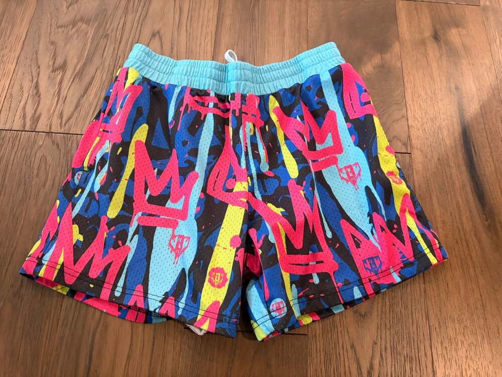 Baseball Lifestyle 101 Graffiti Crown Athletic Mesh Shorts